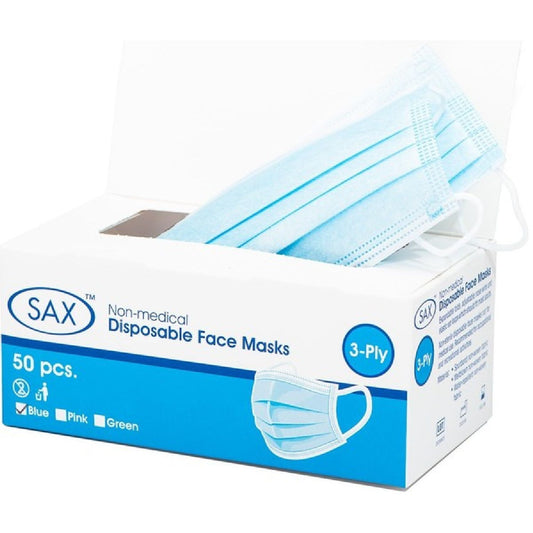 Sax - 50 Pack | Disposable Face Mask