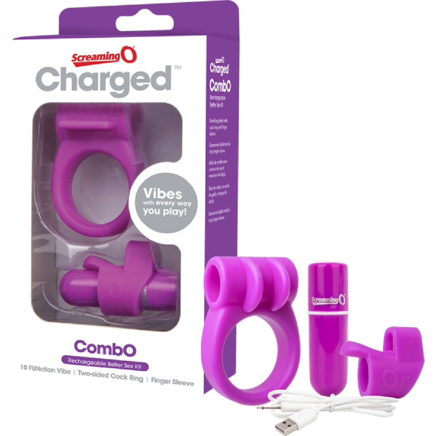 Screaming O – Charged Combo Kit #1 | Rechargeable bullet & Cock Ring Set