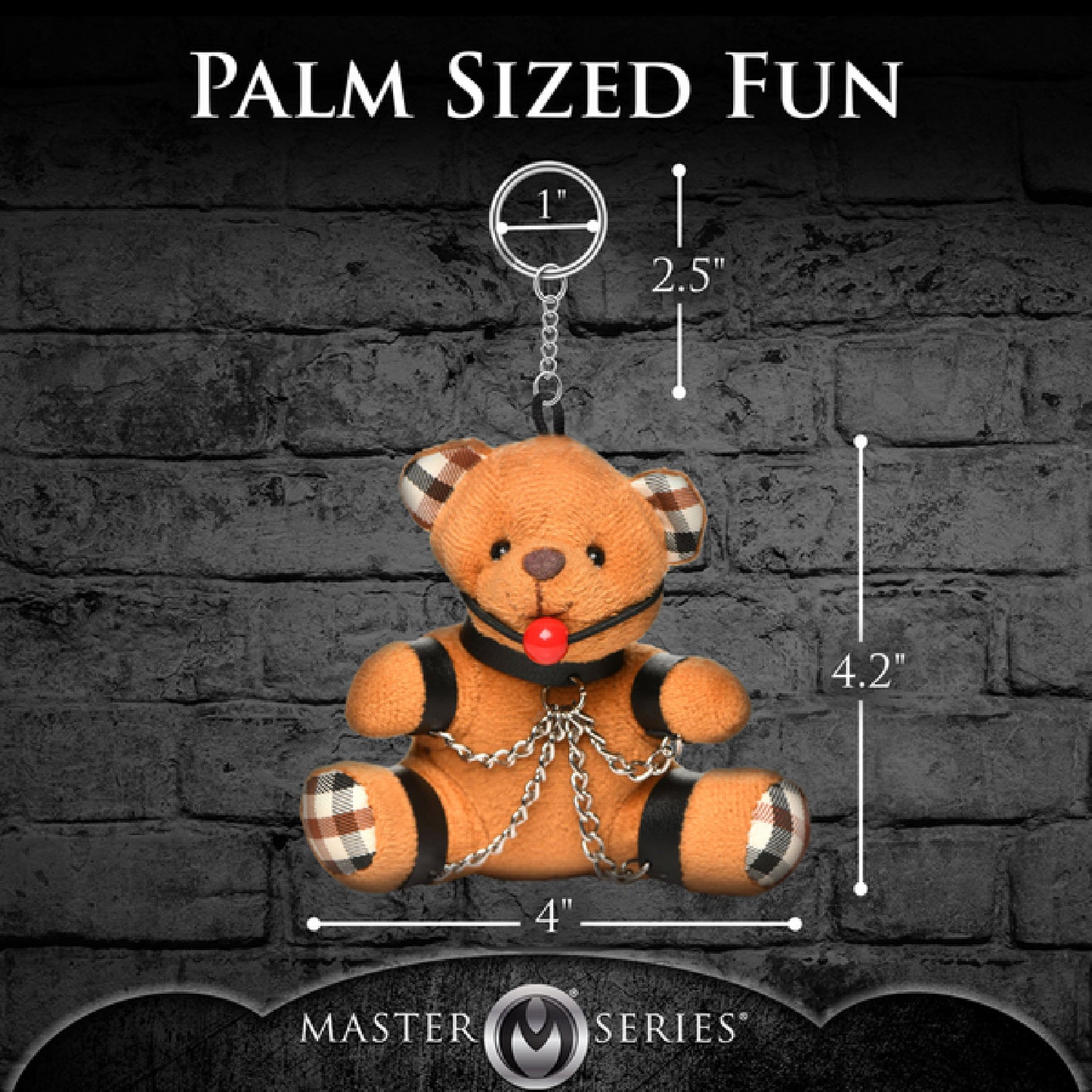 Master Series - Gagged Teddy Bear Keychain | Novelty Keychain