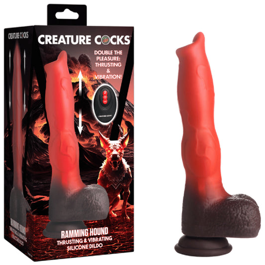 Creature Cocks - Ramming Hound Thrusting & Vibrating Silicone Dildo | Fantasy Dildo
