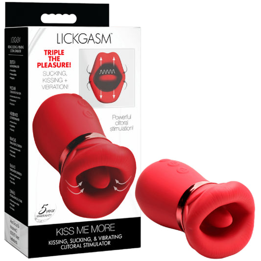 Xr Brands - LickGasm Kiss Me More | Kissing, Sucking & Vibrating Clitoral Stimulator