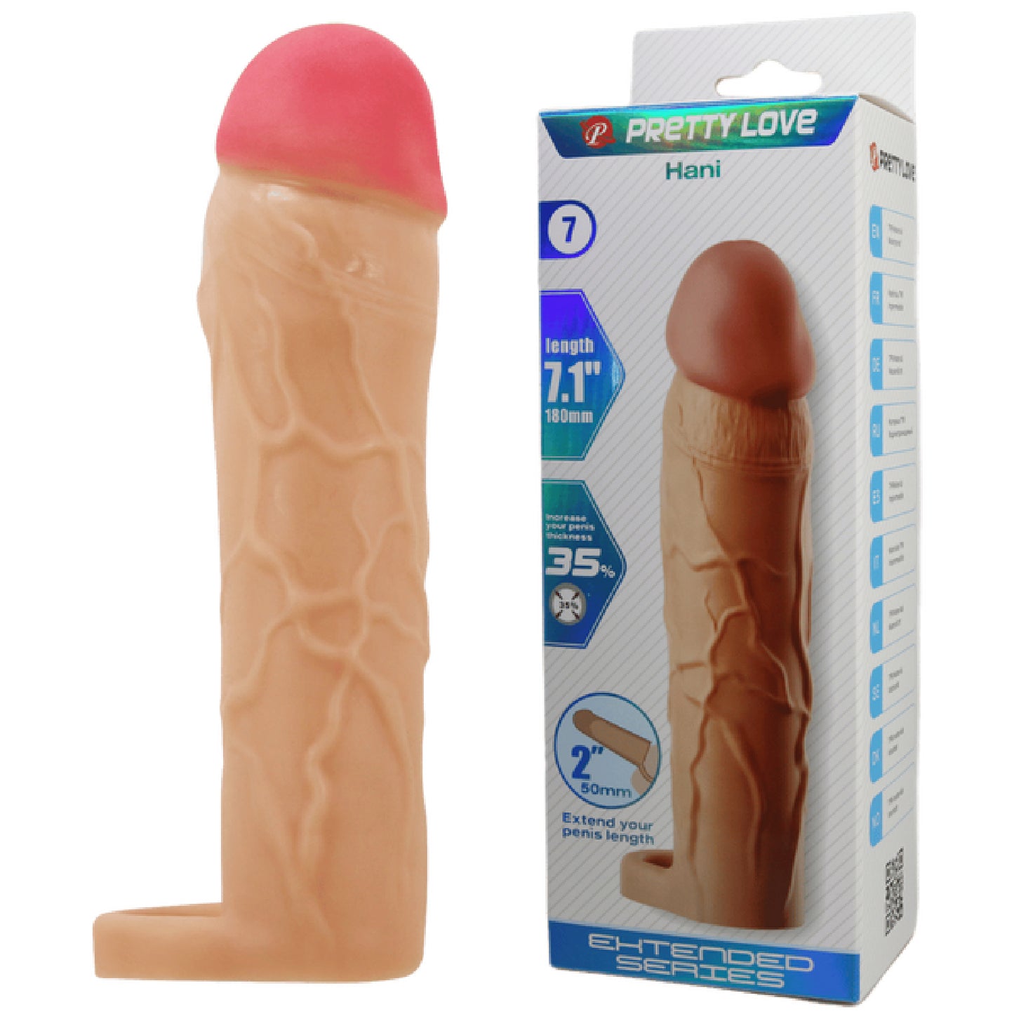Pretty Love - Extended Series Hani 7.1" | Penis Extension Sleeve