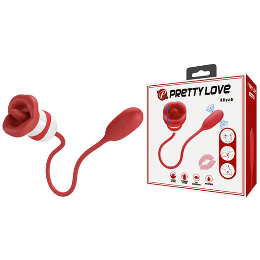 Pretty Love – Aliyah | Mouth-Shaped Vibrator with Thumping Bullet
