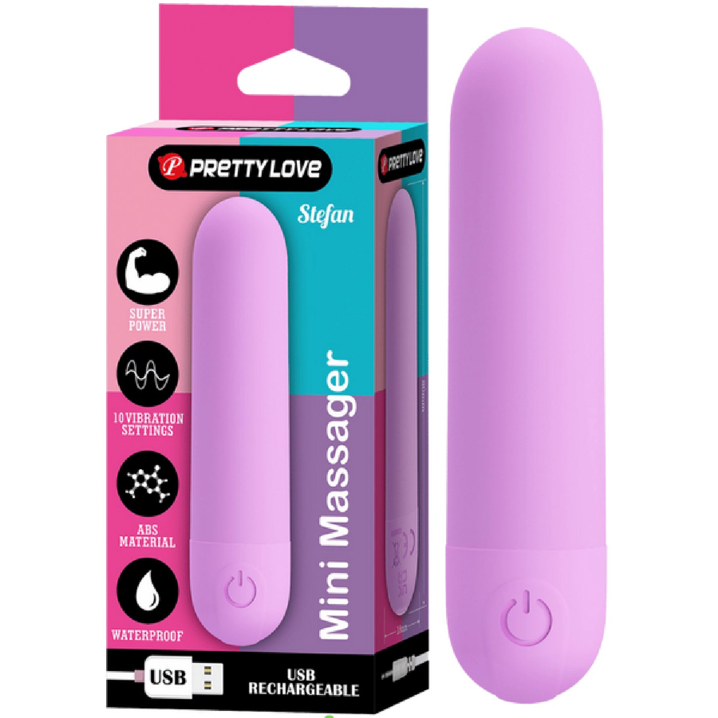 Pretty Love - Stefan - Rechargeable Mini Massager | Assorted Colours