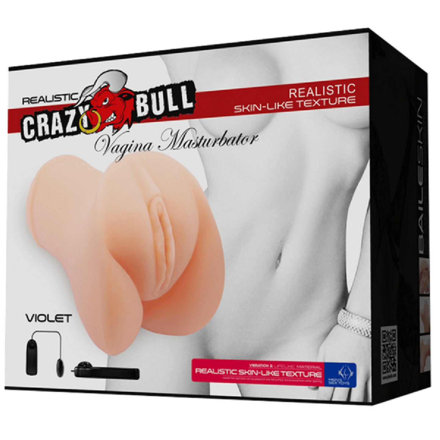 Pretty Love – Crazy Bull Violet Vagina Masturbator | Vibrating Male Masturbator