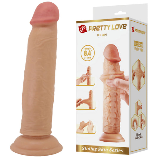 Pretty Love - Sliding Skin Series Keon 8.4" Dong | Realistic Dildo