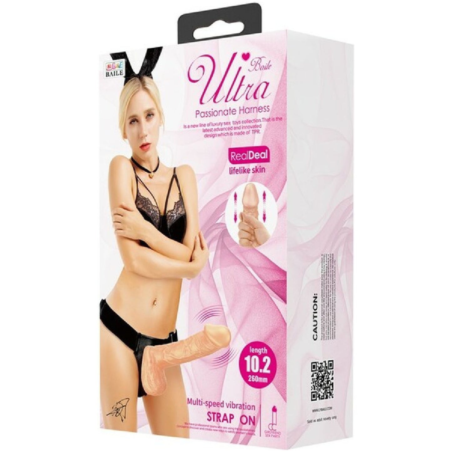 Pretty Love - Baile Ultra Passionate Harness 10.2" | Strap-On Realistic Dildo