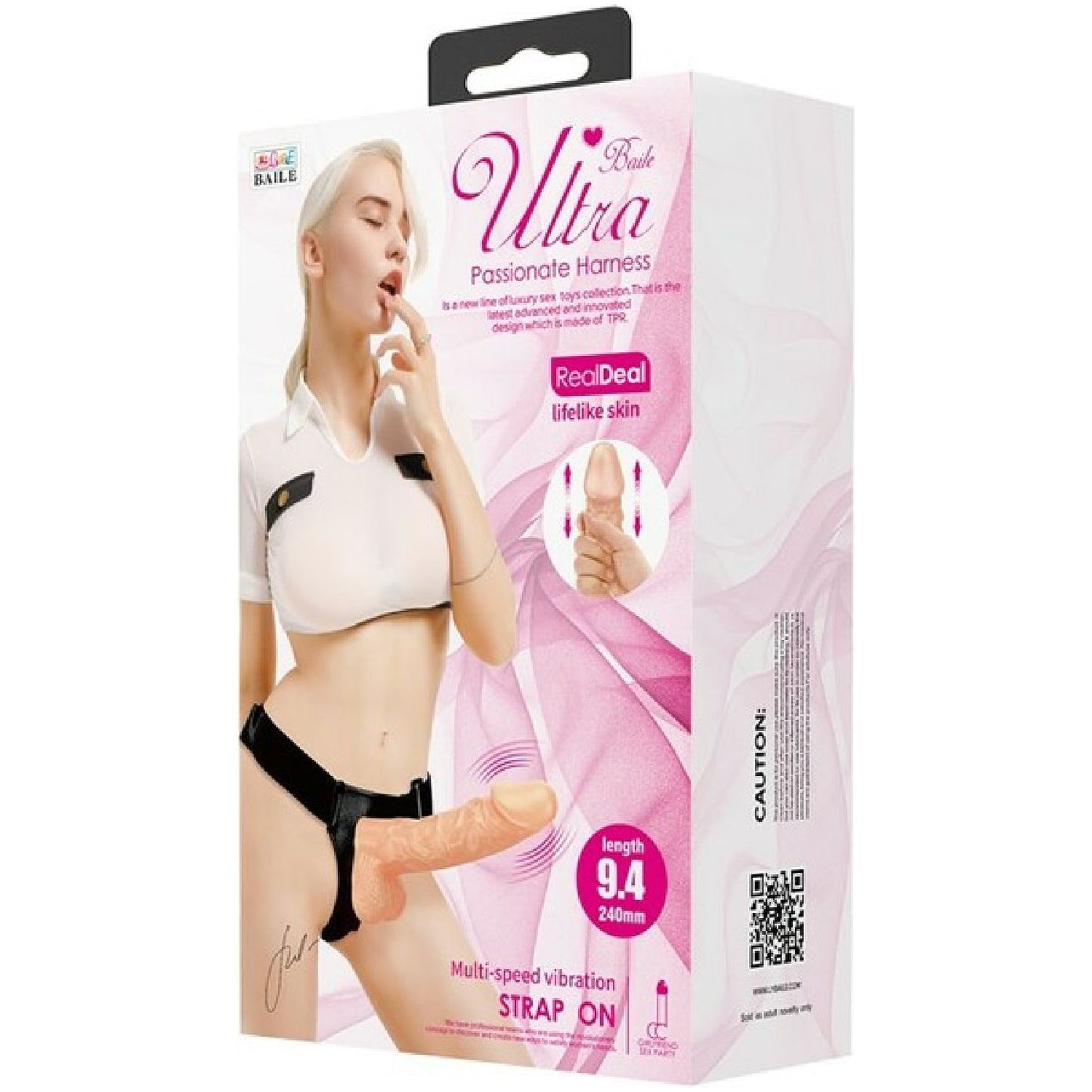 Pretty Love - Baile Ultra Passionate Harness 9.4" | Strap-On Realistic Dildo