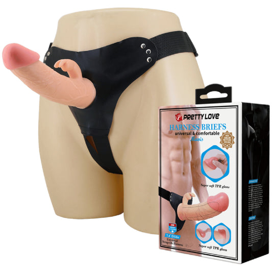 Pretty Love - Harness Briefs with 7.4" Dildo Mavis | Universal Strap-On Harness