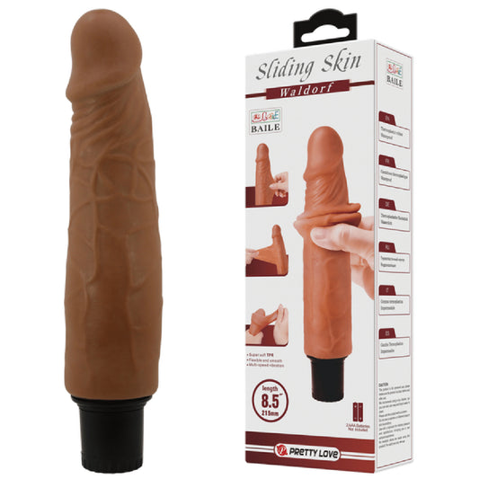 Pretty Love - Sliding Skin Waldorf Vibrating 8.5" Dong | Realistic Vibrating Dildo