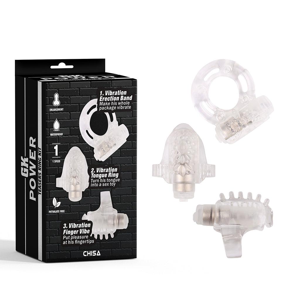 GK Power - Teasers Vibrating Ring Kit | Assorted 3 Pack