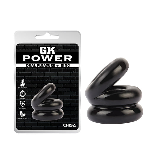 GK Power - Dual Pleasure Plus Cock Ring | Black