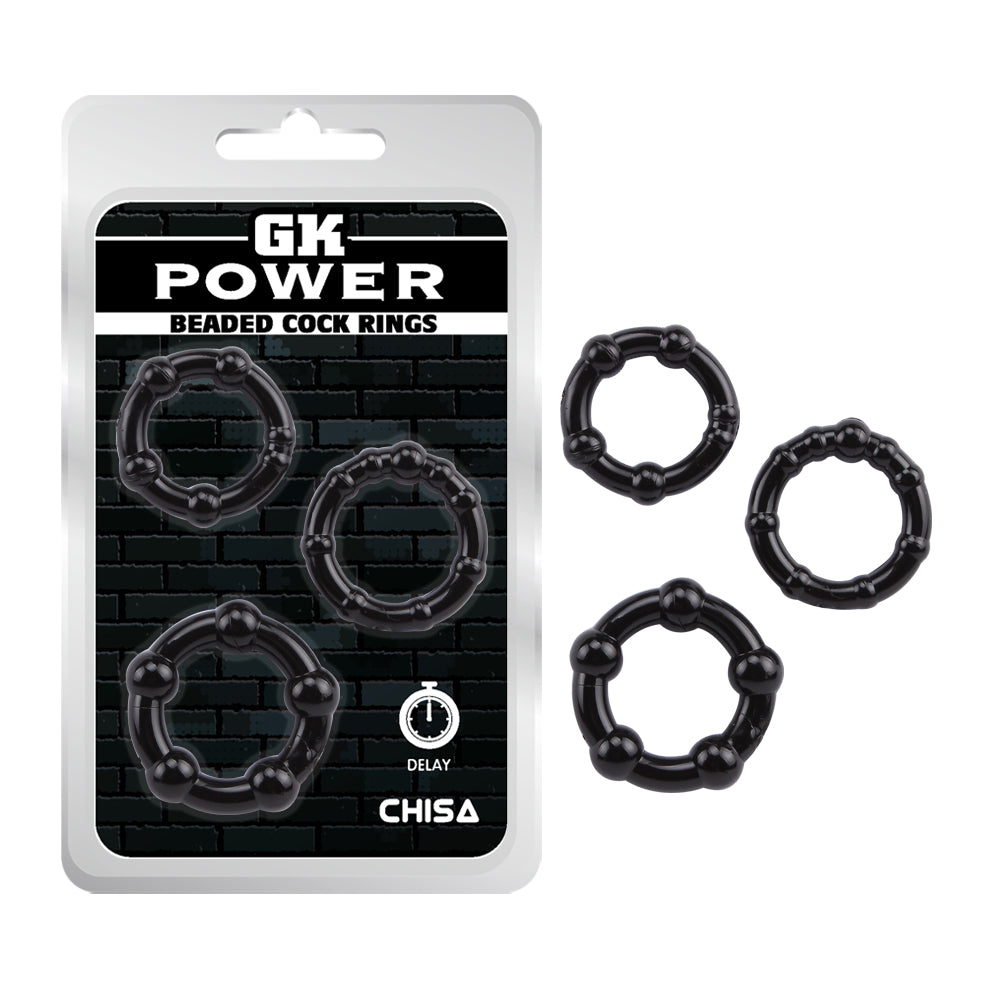 GK Power - Beaded Cock Rings | 3 Pack