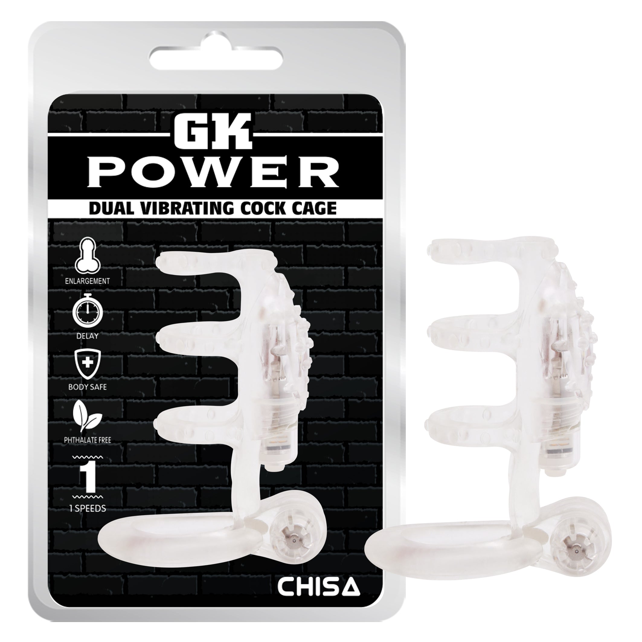 vibrating cock cage Premium E-Stim Vibrating Chastity Cage main image 0