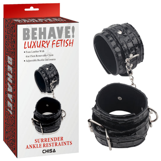 Chisa - Behave Luxury Fetish Surrender Ankle Restraints | Bondage Cuffs