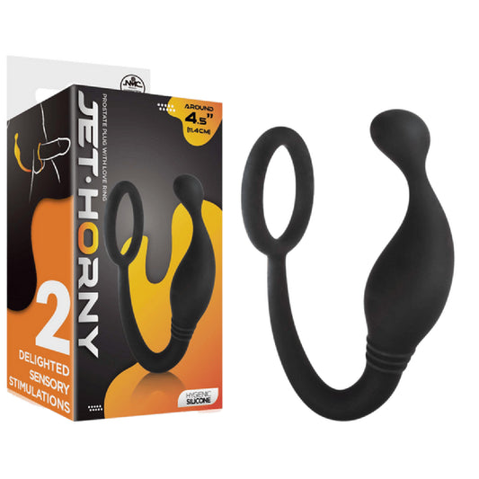 Excellent Power – Jet Horny 4.5" Prostate Plug with Love Ring | Prostate Plug & Cock Ring