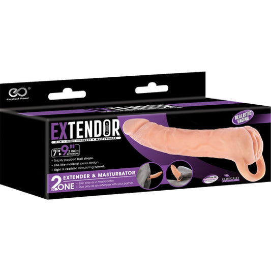 Excellent Power – Extendor 2-in-1 Extender and Masturbator 9" | Penis Enhancer & Stroker