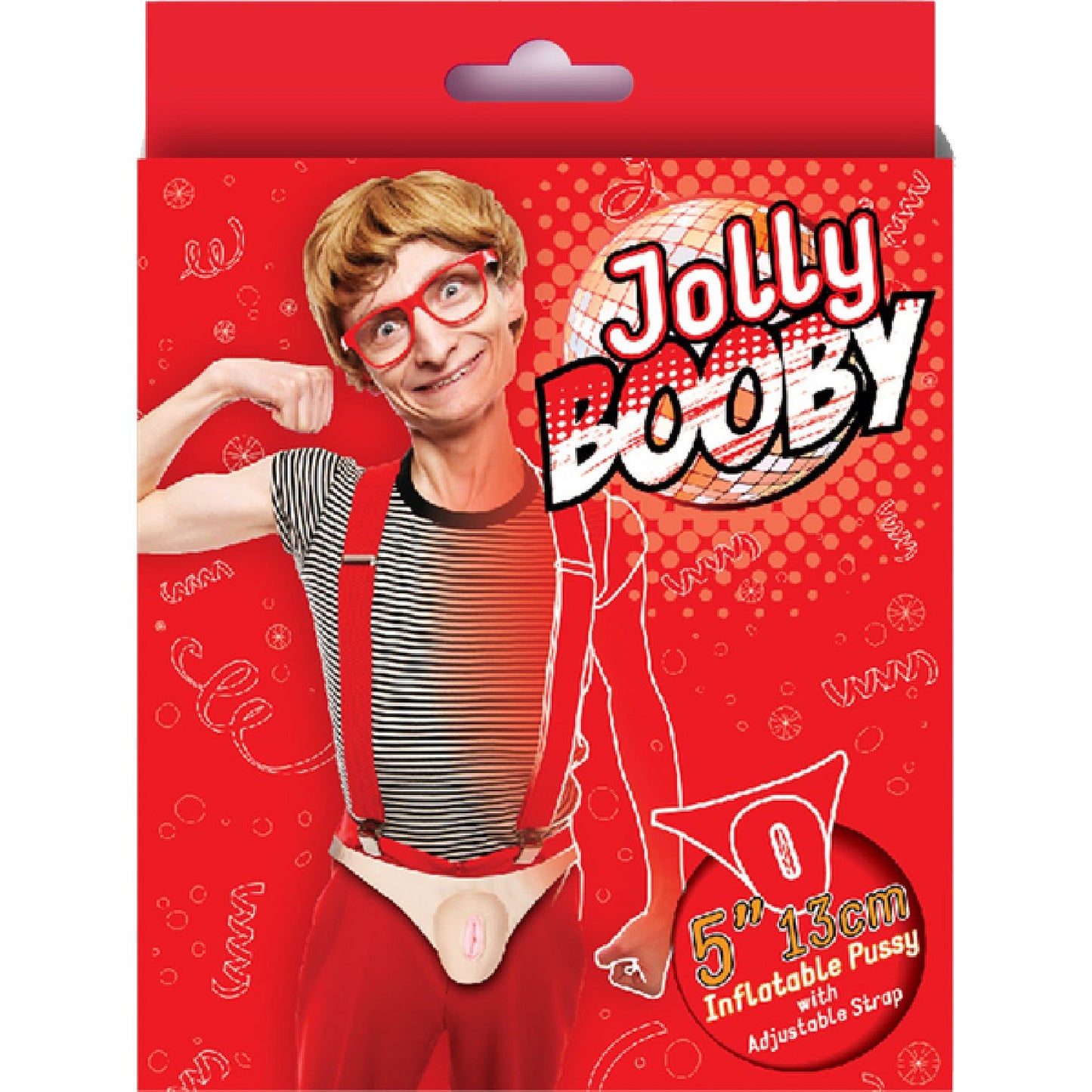 Jolly - Booby Inflatable Pussy 5" (13 cm) with Adjustable Strap | Inflatable Masturbator