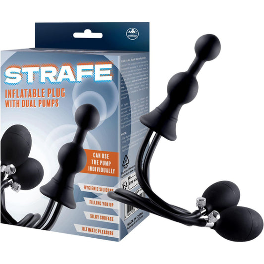 Excellent Power - Strafe Inflatable Plug with Dual Pumps | Inflatable Anal Plug