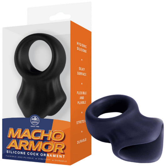 Excellent Power – Macho Armor Silicone Cock & Ball Ornament | Cock & Ball Ring