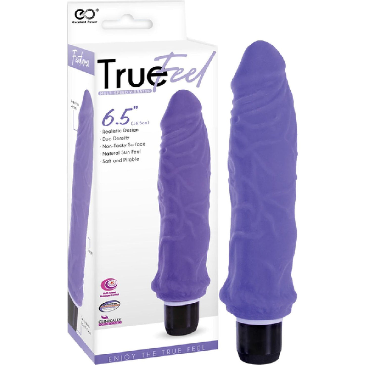 Excellent Power – Ribbed True Feel Multispeed Vibrator 16.5cm | Realistic Vibrator