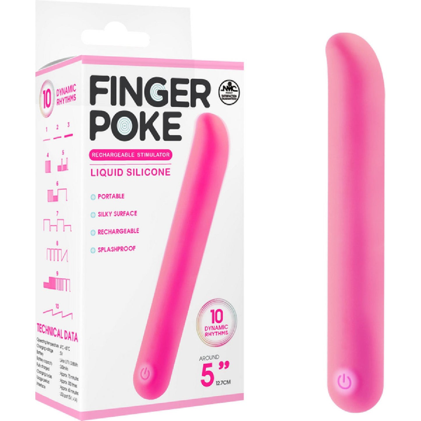 Excellent Power – Finger Poke 5" Rechargeable Stimulator | Compact Silicone Vibe