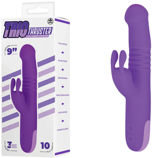 Excellent Power - Trio Thruster 3 in 1 Rabbit Vibrator | Triple Action Rechargeable Vibrator