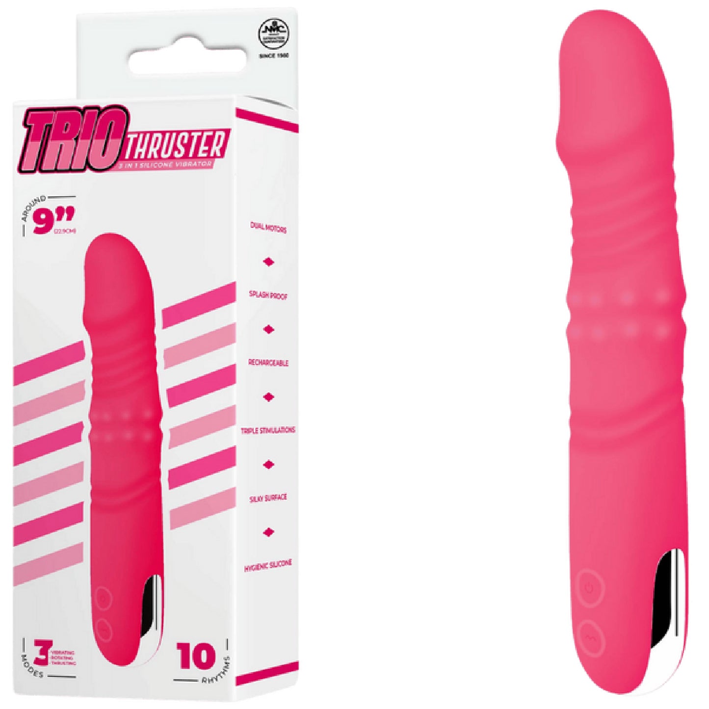 Excellent Power – Trio Thruster 3-in-1 Silicone Vibrator | Triple Action Rechargeable Vibrator