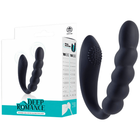 Excellent Power – Deep Romance Bendable Dual Motors Silicone Stimulator | Flexible Dual Stimulation Vibrator