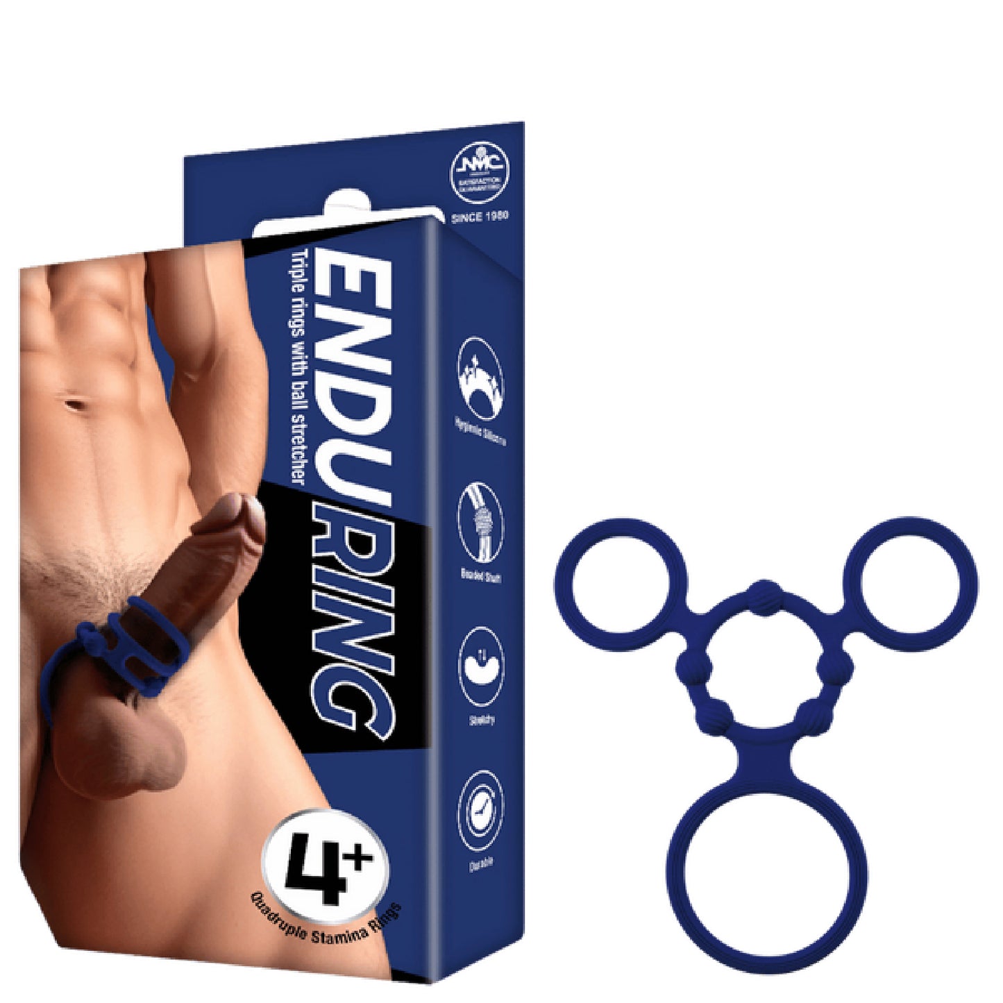 Excellent Power – Enduring Triple Rings with Ball Stretcher | Cock & Ball Ring