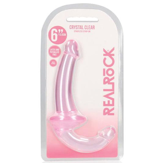 Real Rock - Crystal Clear Strapless Strap-On | 6 Inches