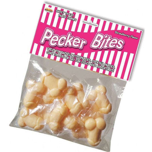Hott Products Unlimited - Pecker Bites Strawberry | Edible Pecker Candy Chews