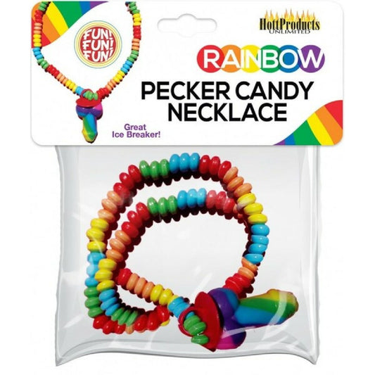 Hott Products Unlimited - Rainbow Pecker Candy Necklace | Edible Pecker Necklace