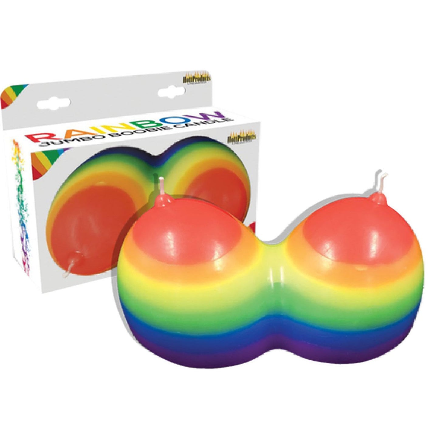 Hott Products Unlimited - Rainbow Jumbow Boobie Candle | Novelty Candle