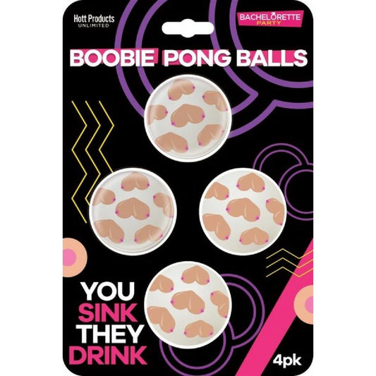 Hott Products Unlimited - Boobie Beer Pong Balls | Novelty Party Game