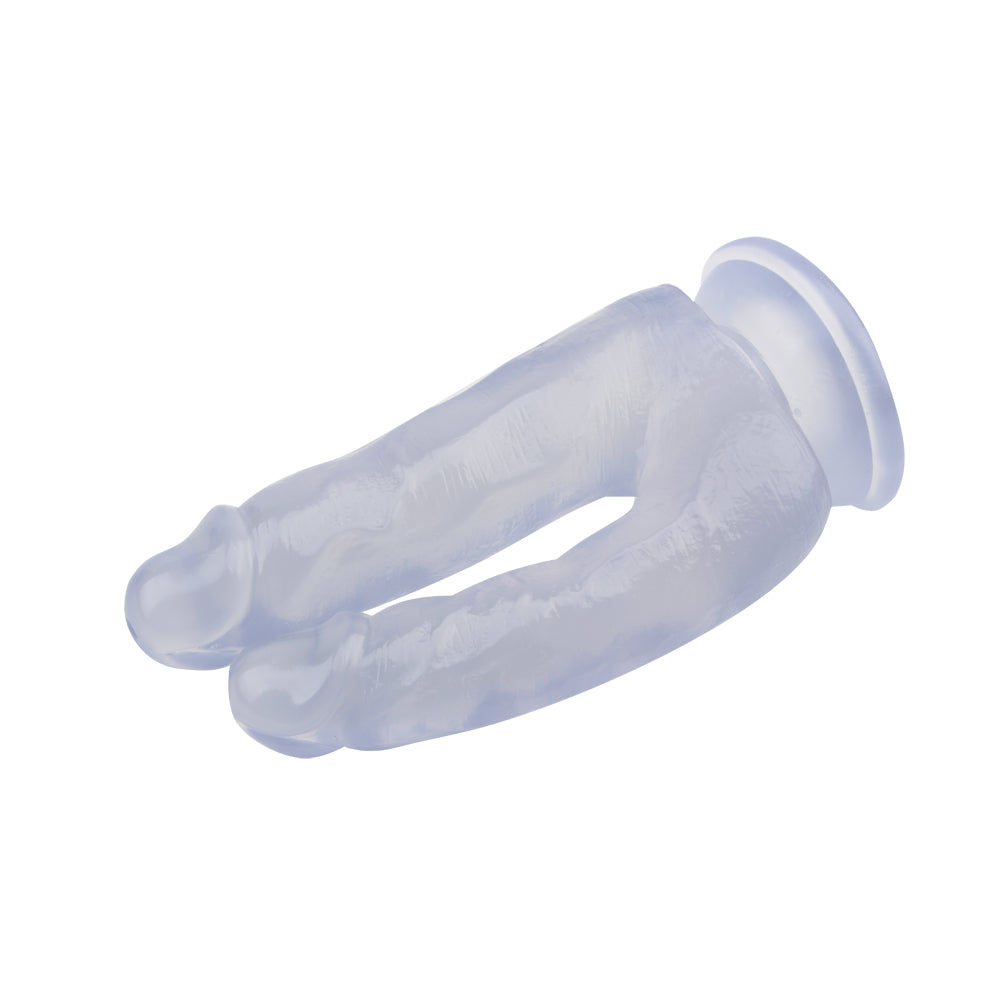 Hi-Rubber - 6.3 Inch Double Dildo | Clear