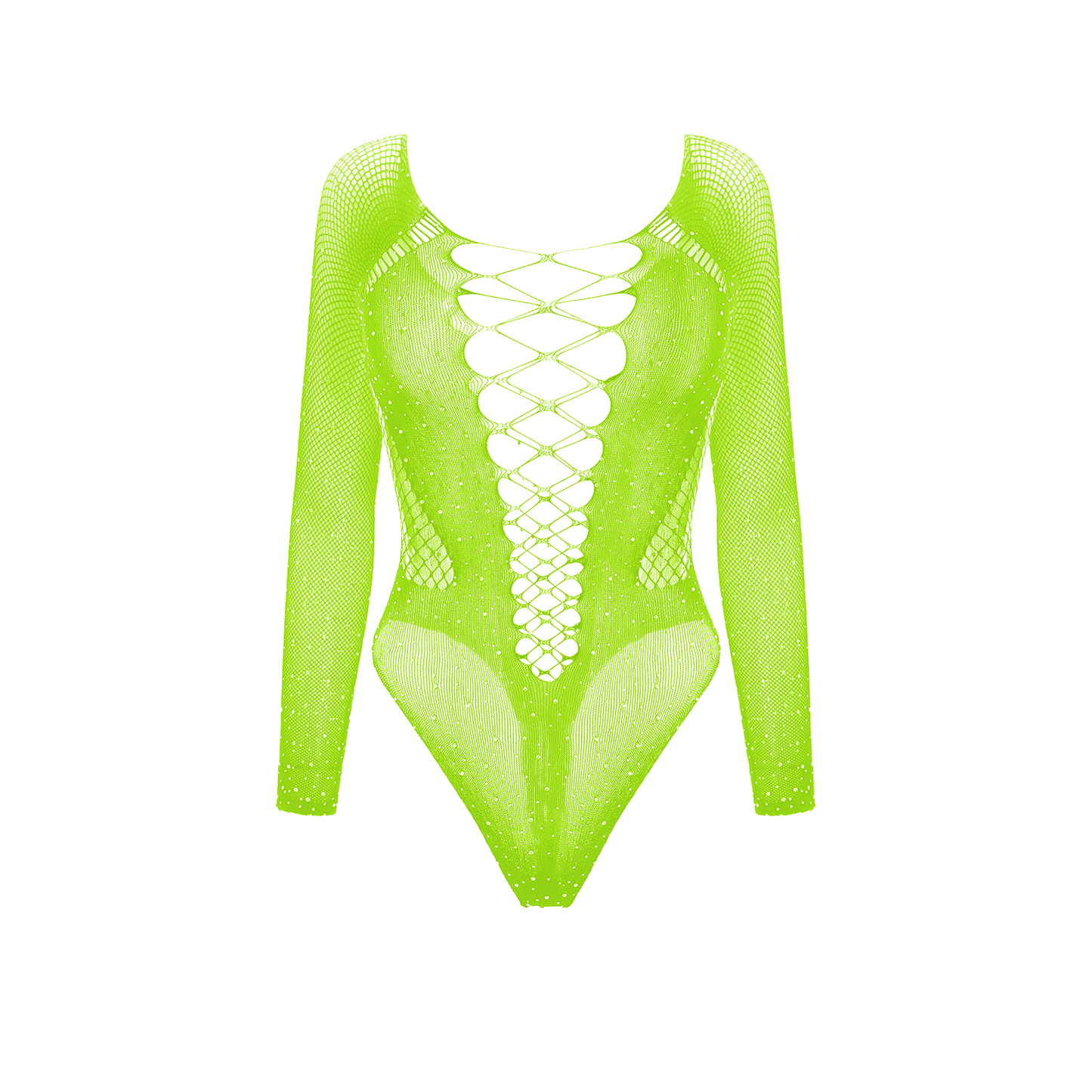 Love In Leather - Rhinestone Cut Out Bodysuit | Assorted Colours