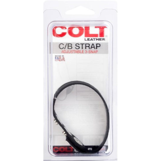 COLT® by CalExotics - Leather C/B Strap Adjustable 3-Snap | Adjustable Cock Ring