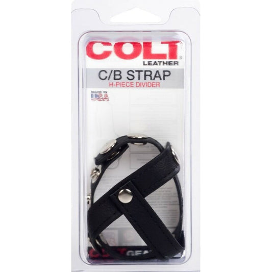 COLT® by CalExotics - Leather C/B Strap H-Piece Divider | Adjustable Cock & Ball Strap