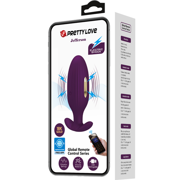 Pretty Love - Global Remote Control Series Jefferson | App Control Butt Plug