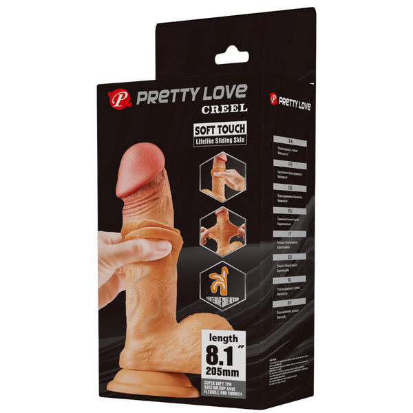 Pretty Love - Sliding Skin Creel 8.1" Dong | Realistic Dildo