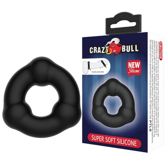 Pretty Love - Crazy Bull Super Soft Silicone Cockring - 3 Bead | Cock Ring