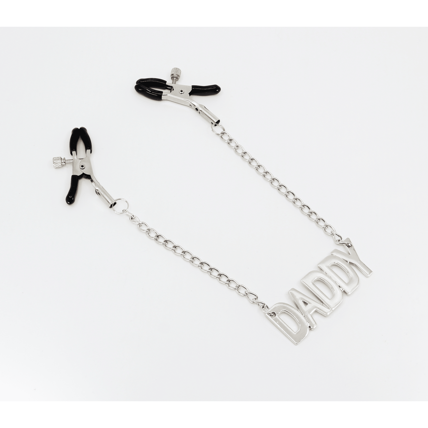 Love In Leather - Word Plate Nipple Clamps | Daddy