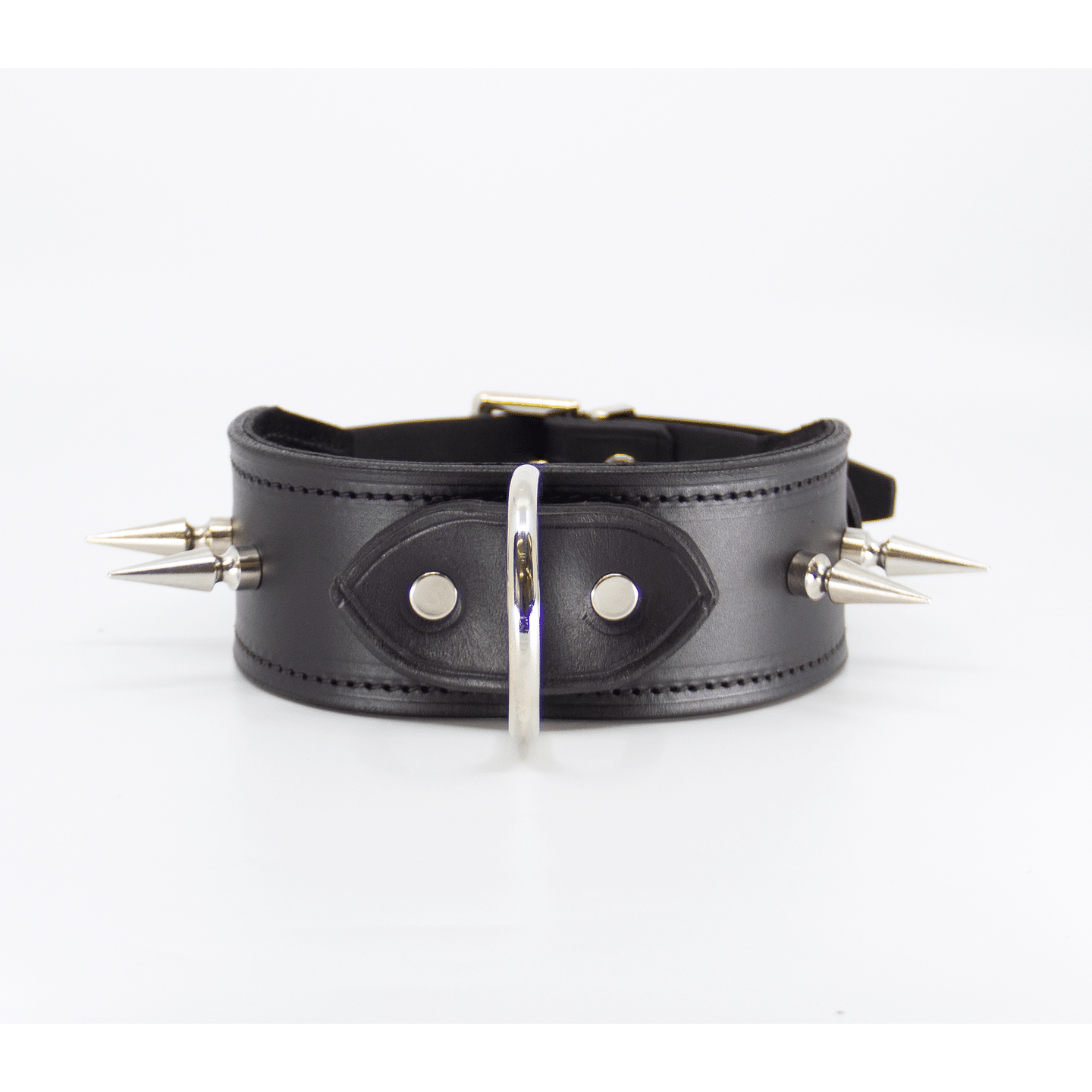Love In Leather - 30mm Spiked Leather Collar | Australian Made