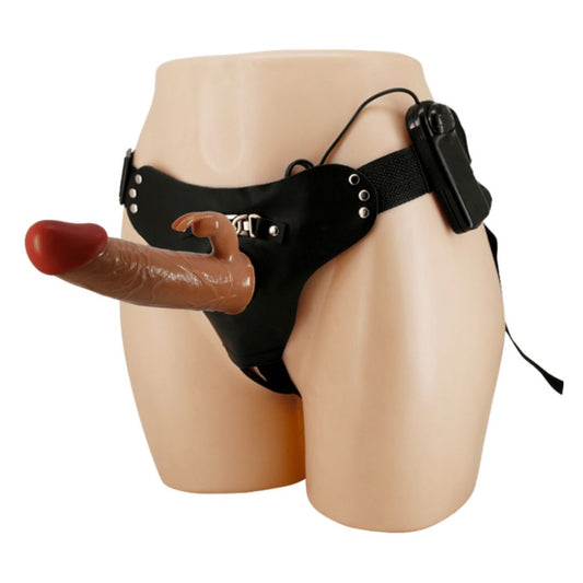 Pretty Love - Marion 7.4" | Vibrating Rabbit Dildo & Harness Brief