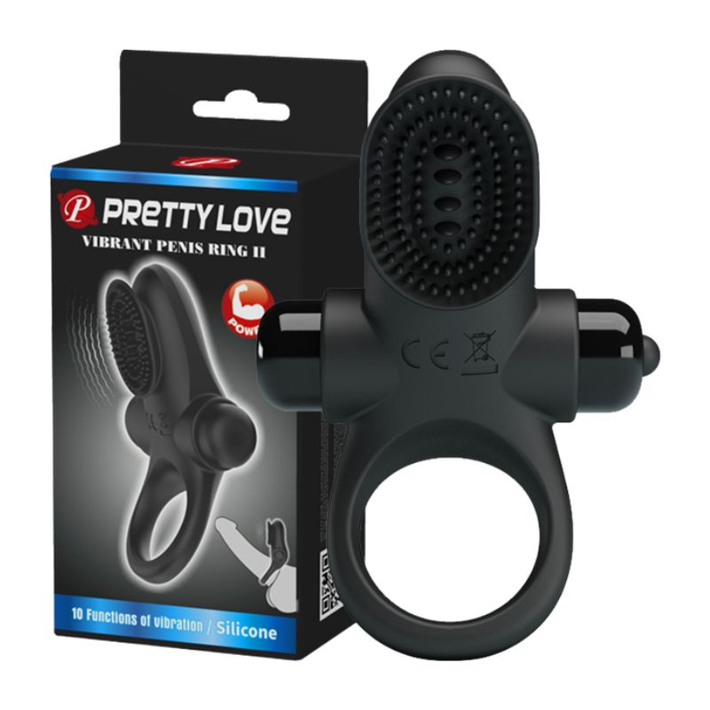 Pretty Love - Vibrant Penis Ring II | Black
