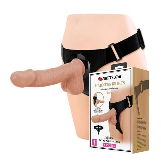 Pretty Love - Jerry 7.6" | Dildo & Harness Brief