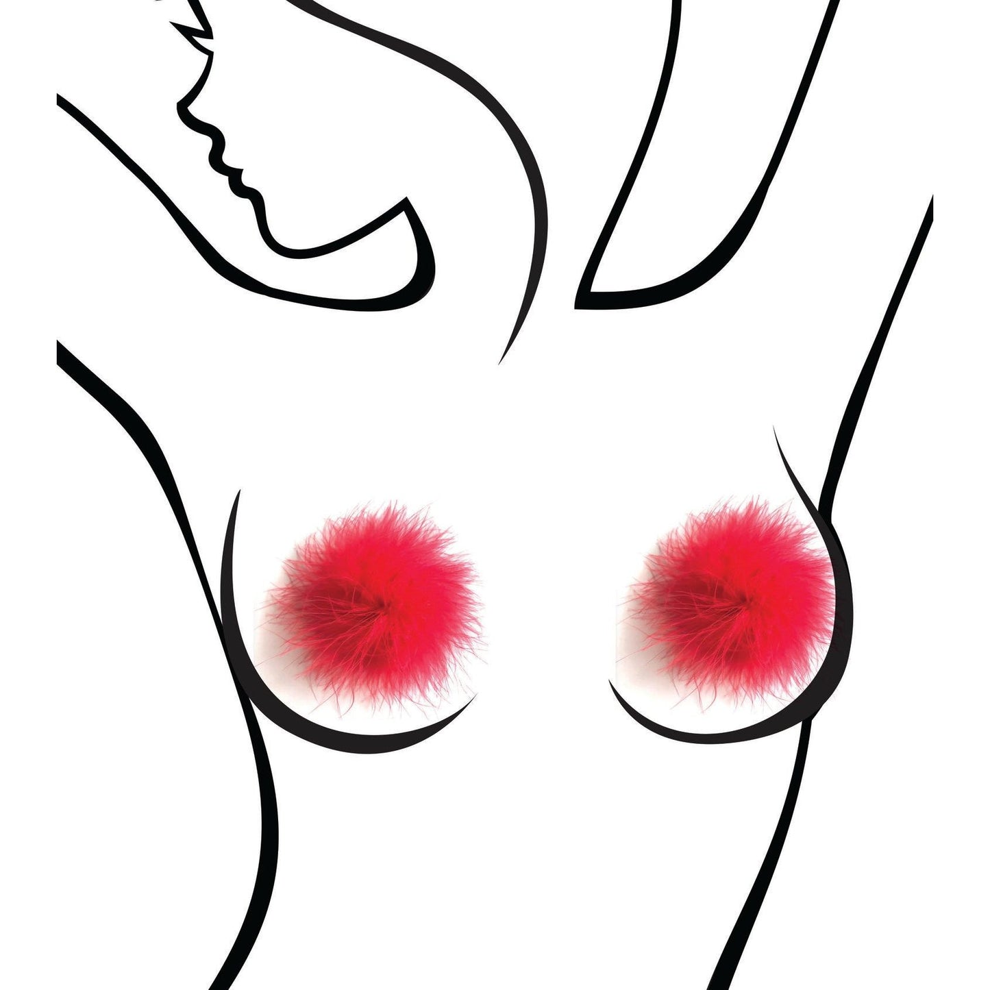 Sexy AF - Nipple Couture Marabou Feather | Assorted Colours - Nipple Covers