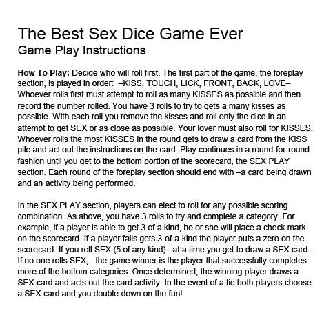 The Best Sex Dice Game Ever! | Adult Game