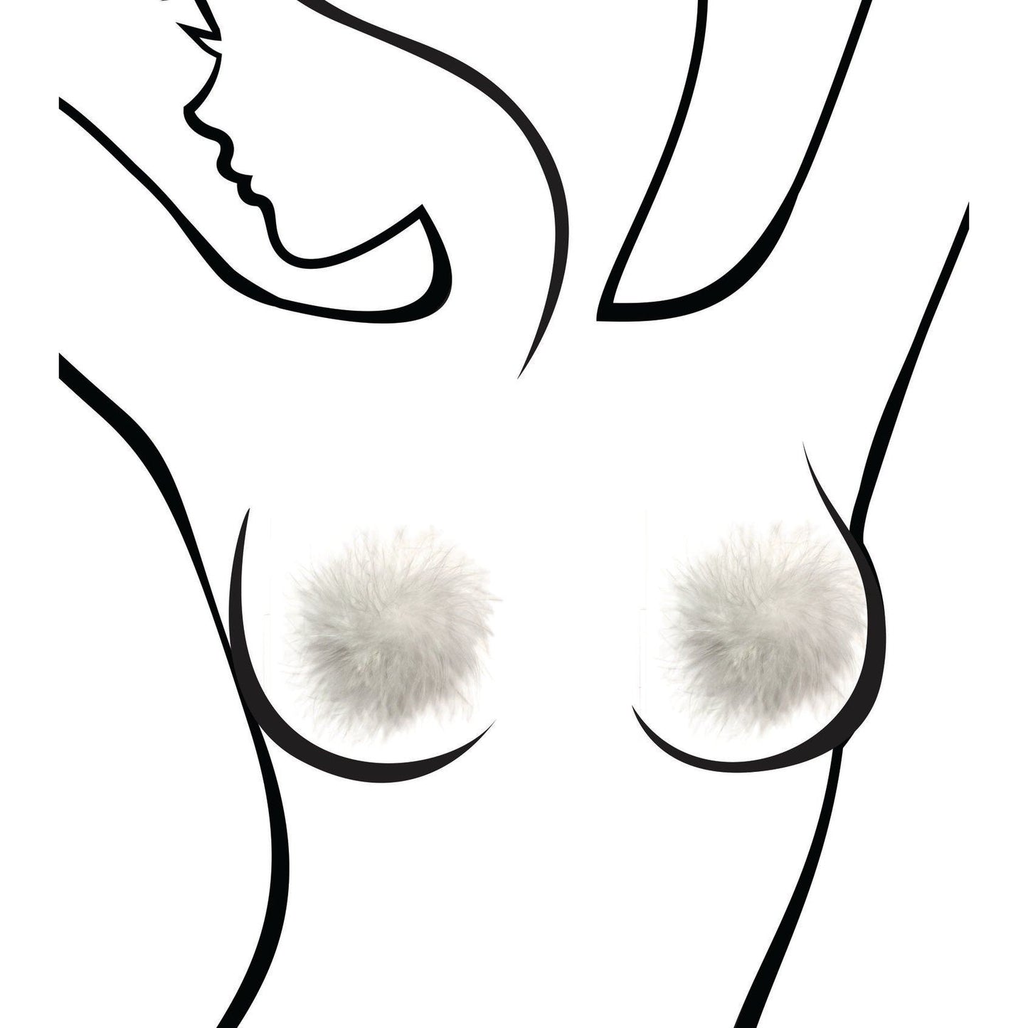 Sexy AF - Nipple Couture Marabou Feather | Assorted Colours - Nipple Covers